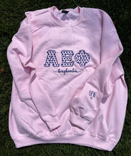 Load image into Gallery viewer, Custom Embroidered Sorority Star Design Crewneck
